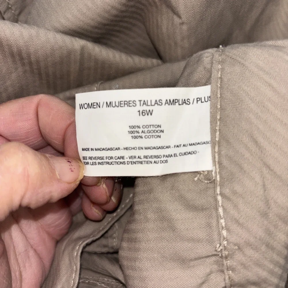 2010 Gloria Vanderbilt Ellyn Short Sz. 16 W Khaki